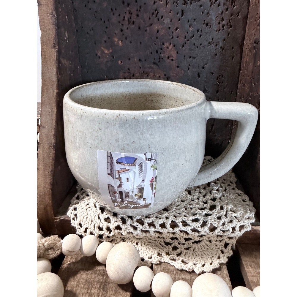 Sublime Portuguese Artisan Pottery Coffee Mug Earthenware Cottage Core